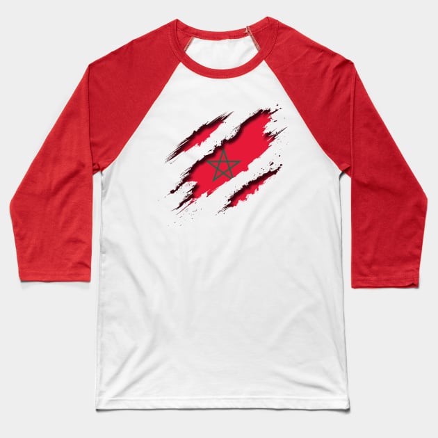 Morocco Shredding Baseball T-Shirt by blackcheetah